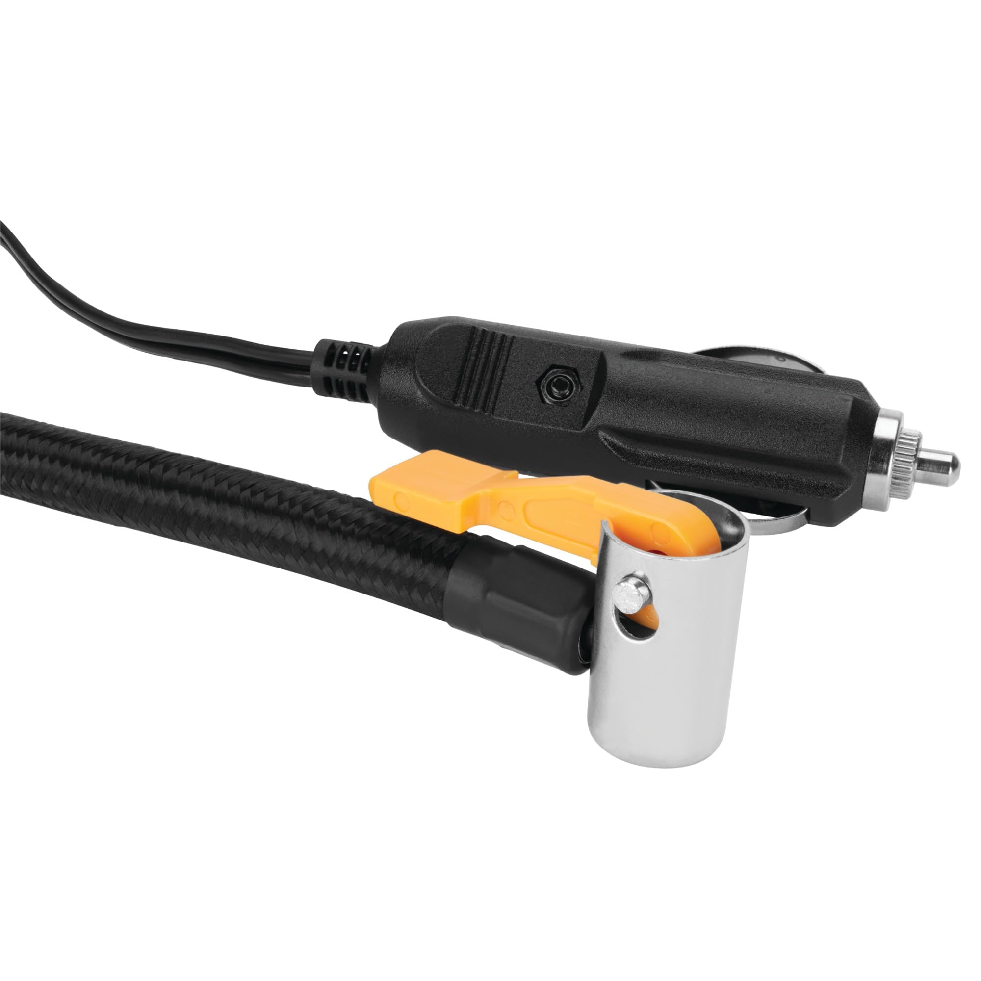 Vortex Performance Tool W7902 12V Digital Tire Inflator w/Auto Shut-Off, Lever-Locking Air Chuck, Long Power Cord, Three Nozzles, Gray