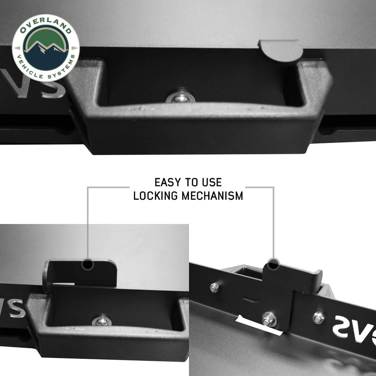 Heavy Duty Overland Vehicle Systems Fridge Slide - Weather Resistant Black Powder Coat Universal Fitment - Aircraft Grade Aluminum and Stainless Steel Hardware