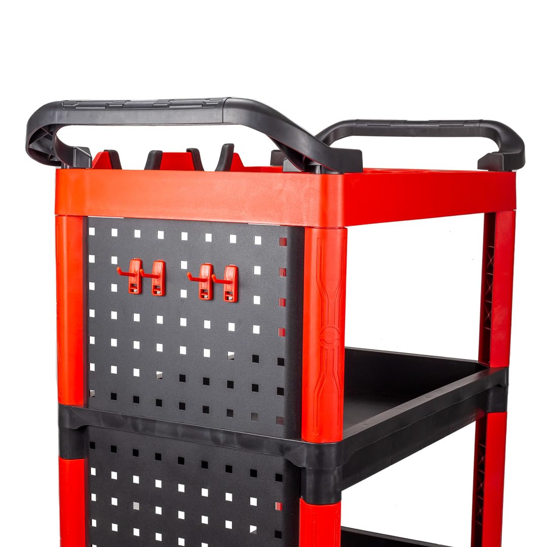 Maxshine Heavy Duty Premium Detailing Cart - Car Detailing Cart, Detail Cart for Auto Detailing, Car Wash Organizer with Storage and Brush Holder
