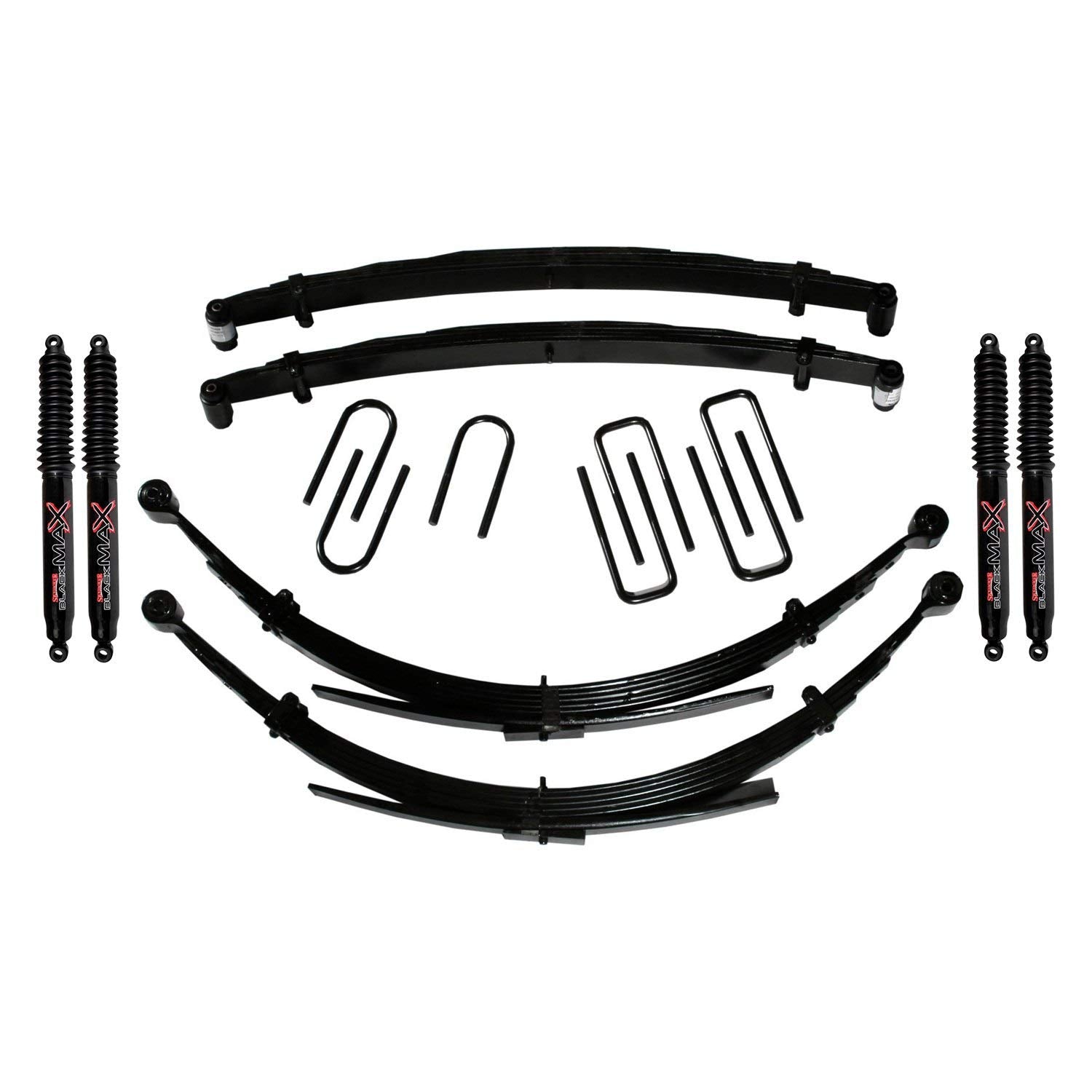 Skyjacker Suspension Lift Kit D100CDKS-B w/Shock Black MAX Shocks 1 in. Front/0.5 in. Rear Lift