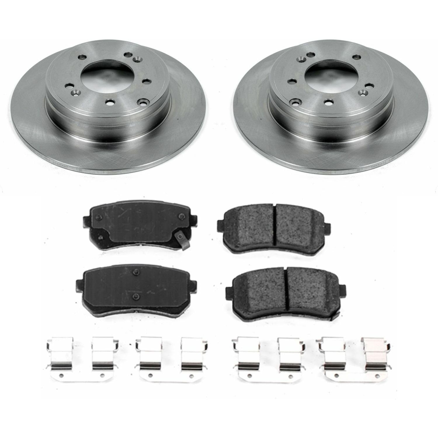 Rear Power Stop KOE7505 Brake Kit Autospecialty Replacement Brake Rotors and Ceramic Brake Pads For Sonata Optima [Application Specific]