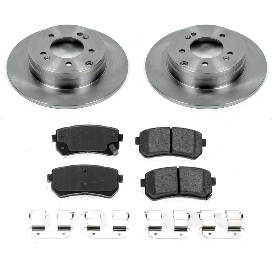 Rear Power Stop KOE7505 Brake Kit Autospecialty Replacement Brake Rotors and Ceramic Brake Pads For Sonata Optima [Application Specific]
