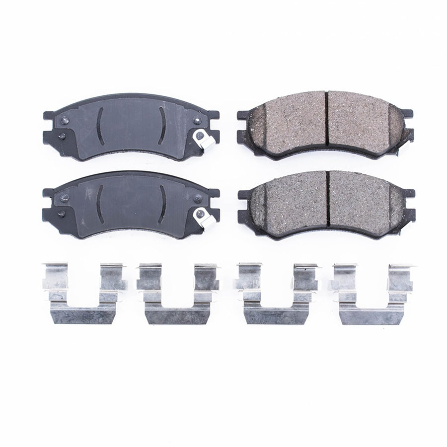 Power Stop Front Brake Kit For Saturn SC 1991-92 |SC1 1993-02 |SC2 1993-02 |SL 1991-02 |SL1 1991-02 |SL2 Saturn 1991-02 - Ceramic Brake Pads With Installation Hardware, 17-507