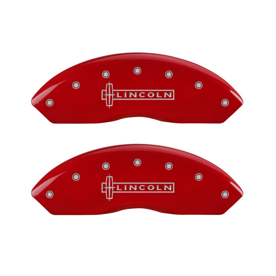 Caliper Covers MGP 36006SLCXRD with Red Powder Coat Finish, (Set of 4)
