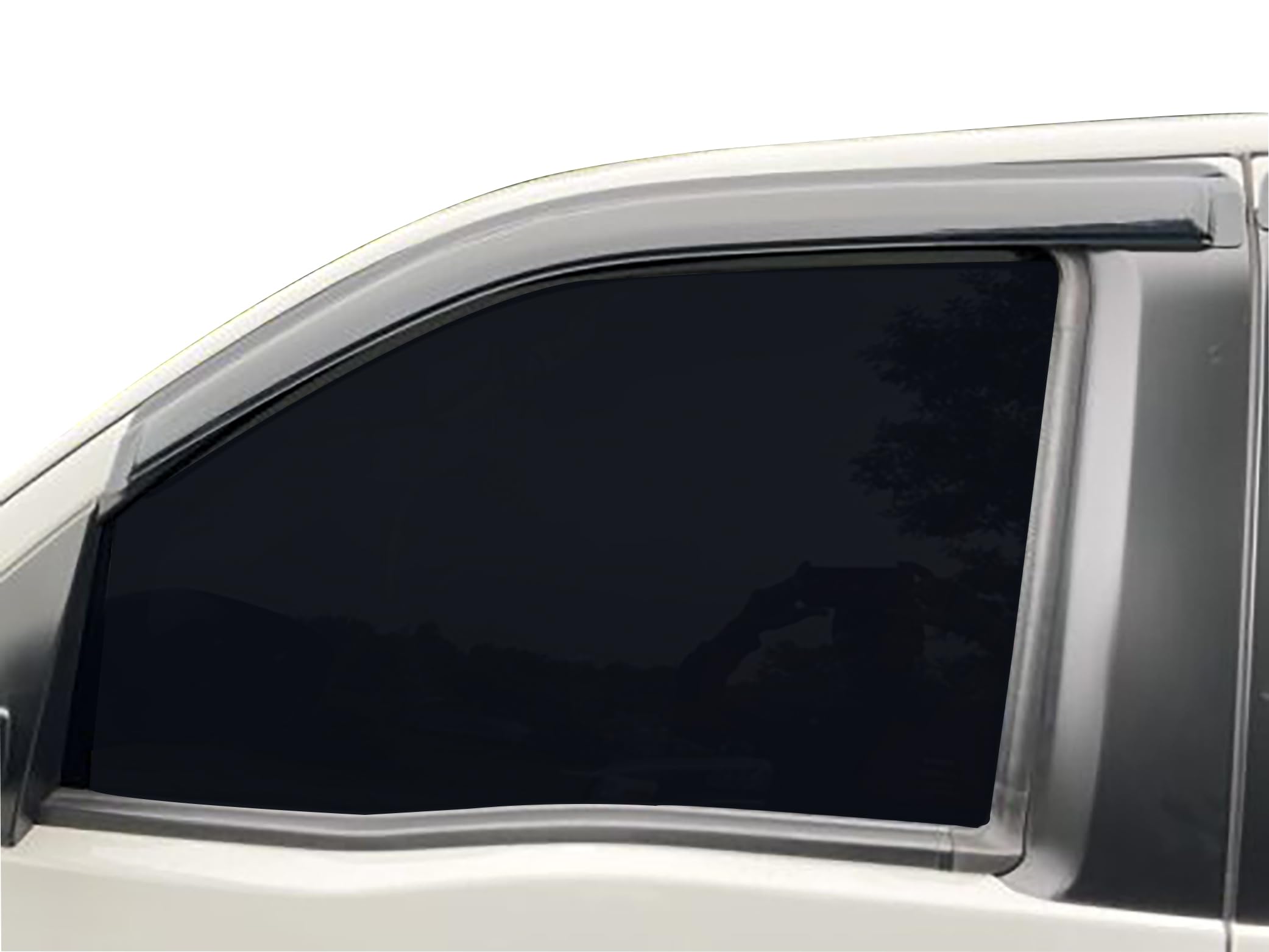 Tape On Black Horse Off Road [BHOR] Rain Guards/Wind Deflectors Compatible with 2022-2024 Nissan Frontier Crew Cab Smoke 4 PCs - 14-94409