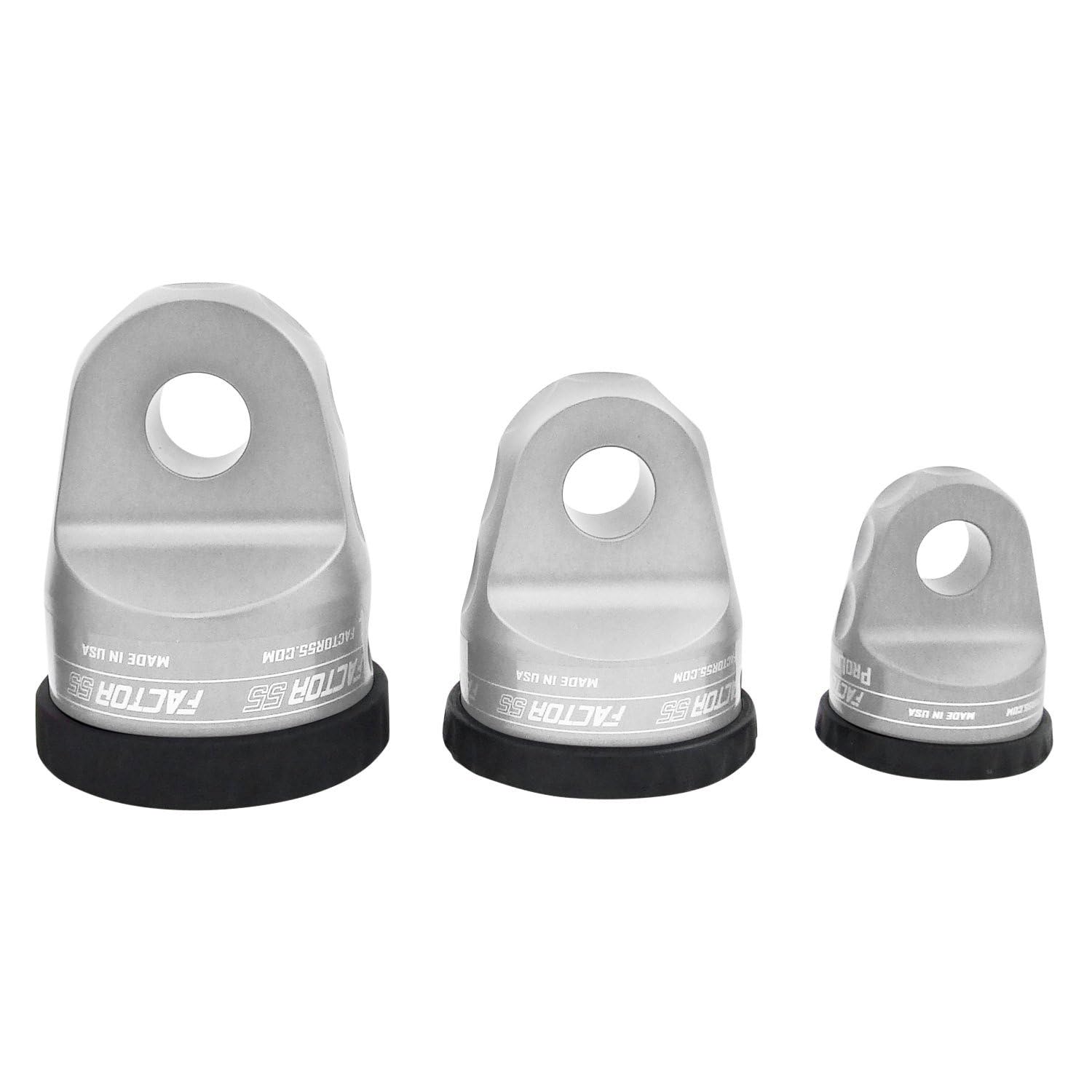 ProLink Factor 55 Winch Shackle Mount for Large Overland and Military-Style Vehicles, Fits Lines Up to 1/2" Diameter - Silver