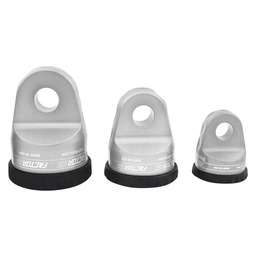 ProLink Factor 55 Winch Shackle Mount for Large Overland and Military-Style Vehicles, Fits Lines Up to 1/2" Diameter - Silver