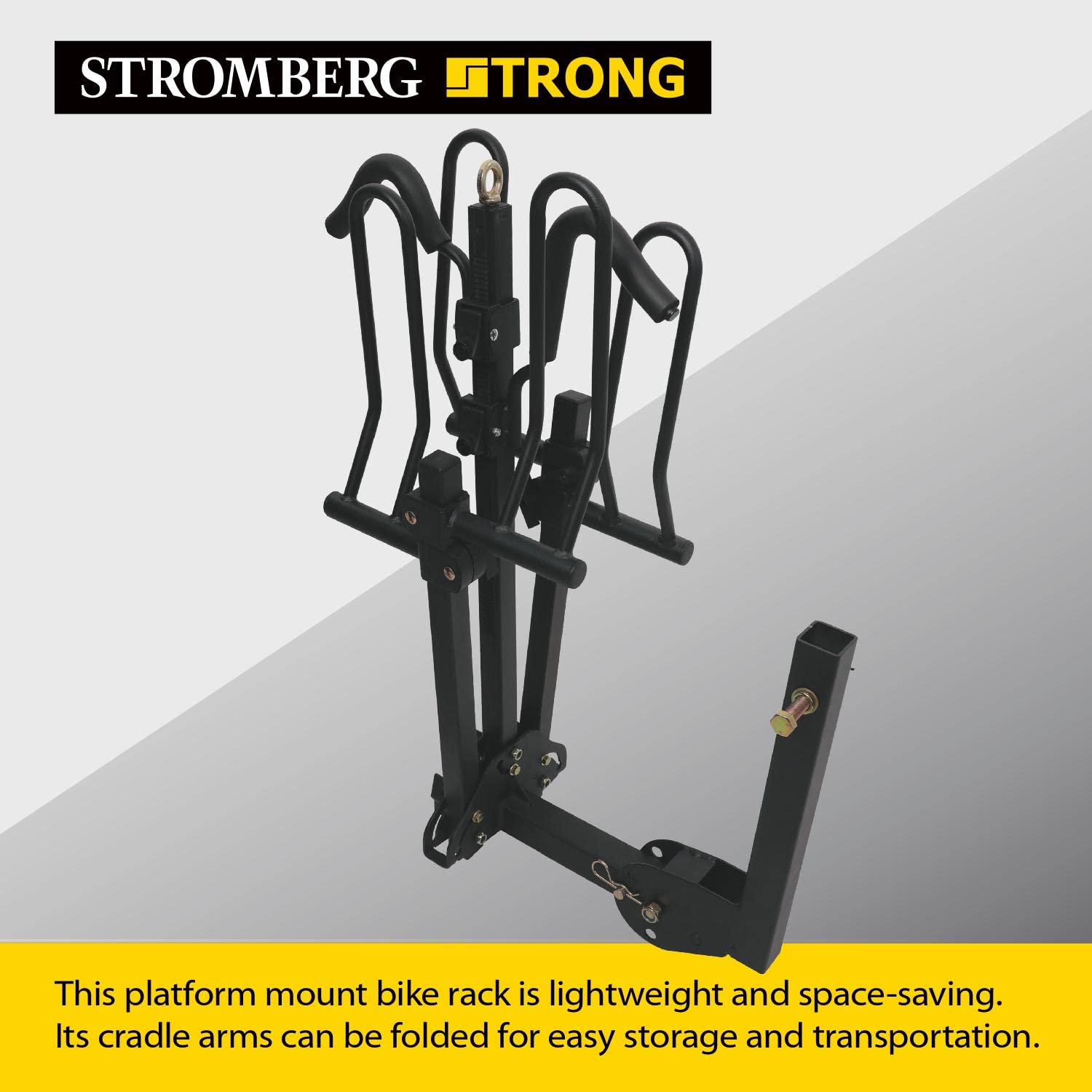 Hitch Mount Bike Carrier, Stromberg Carlson Bike Rack for Car, SUV, RV, Motorhome, Travel Trailer, 2-Bike Capacity, 2-Inch Receiver, BC-202 Model