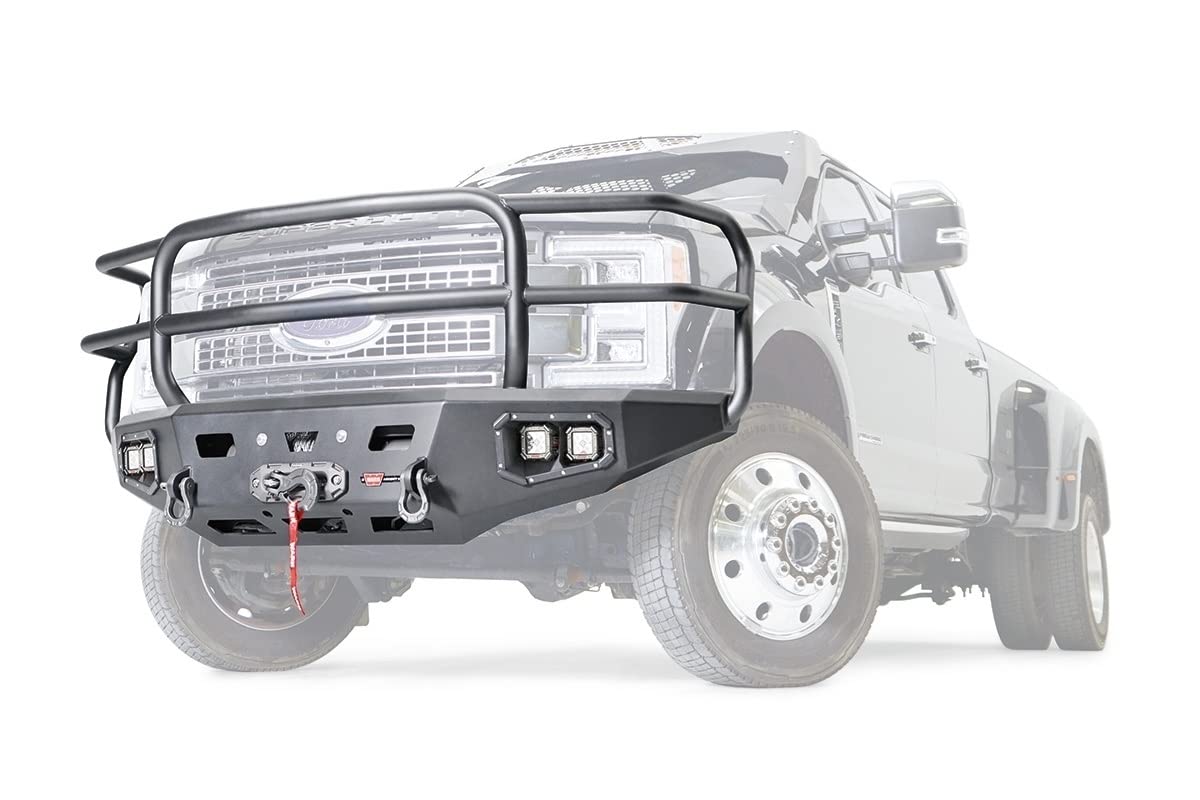 Ascent HD WARN 107182 Front Bumper with Full Grille Guard, Fits: Ford SD F450 & F550 (2017-2021)