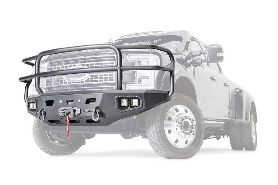 Ascent HD WARN 107182 Front Bumper with Full Grille Guard, Fits: Ford SD F450 & F550 (2017-2021)