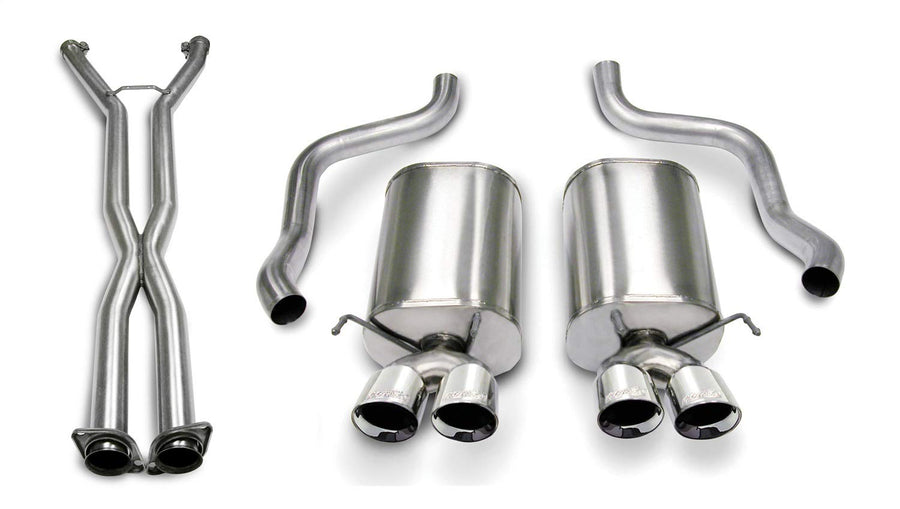 Cat-Back 2.5 IN Twin 3.5 IN Tips (14169CB6) Sport Sound Level | 2006-2008 Corvette C6 Auto 6 Polished