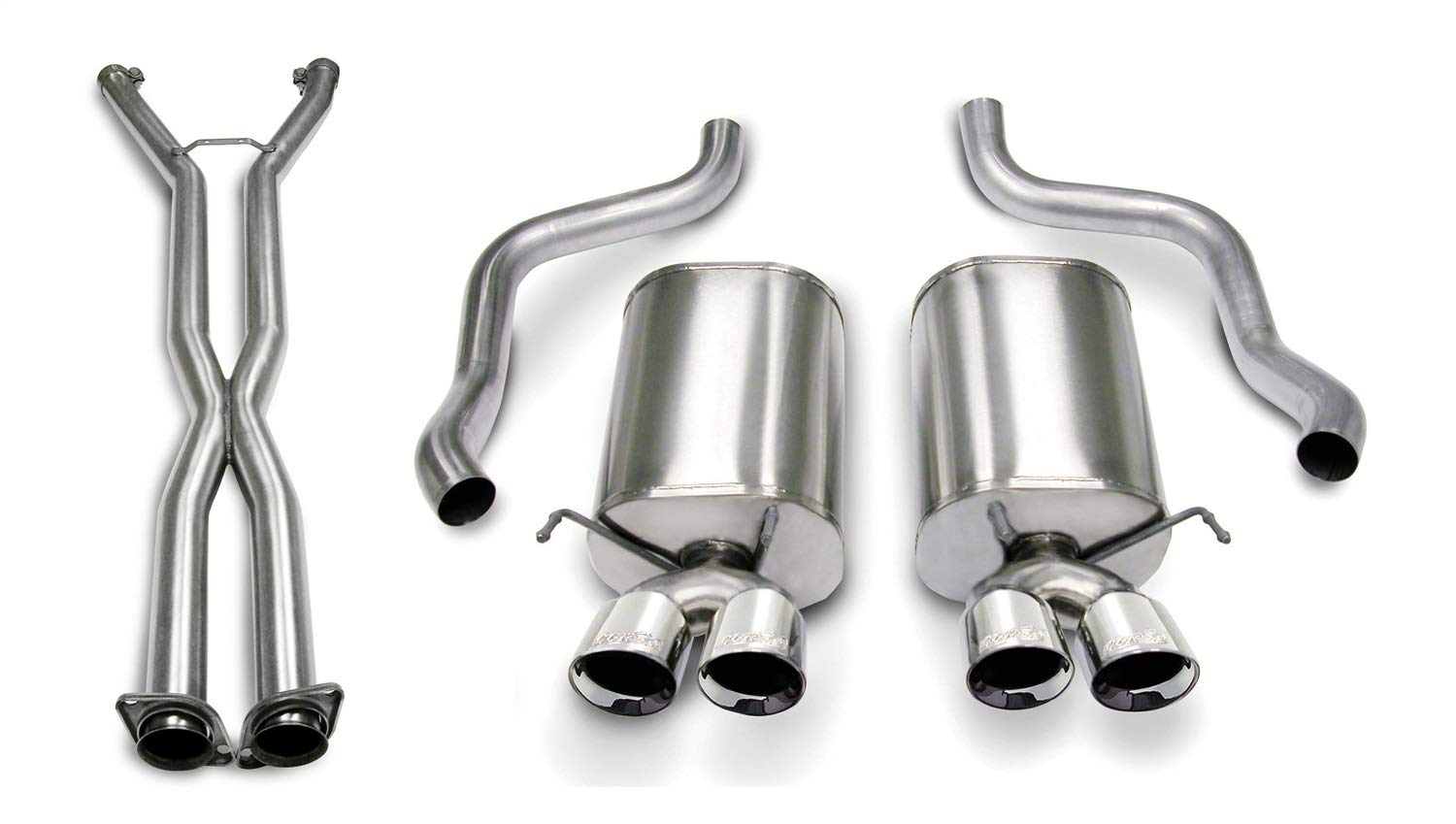 Cat-Back 2.5 IN Twin 3.5 IN Tips (14169CB6) Sport Sound Level | 2006-2008 Corvette C6 Auto 6 Polished