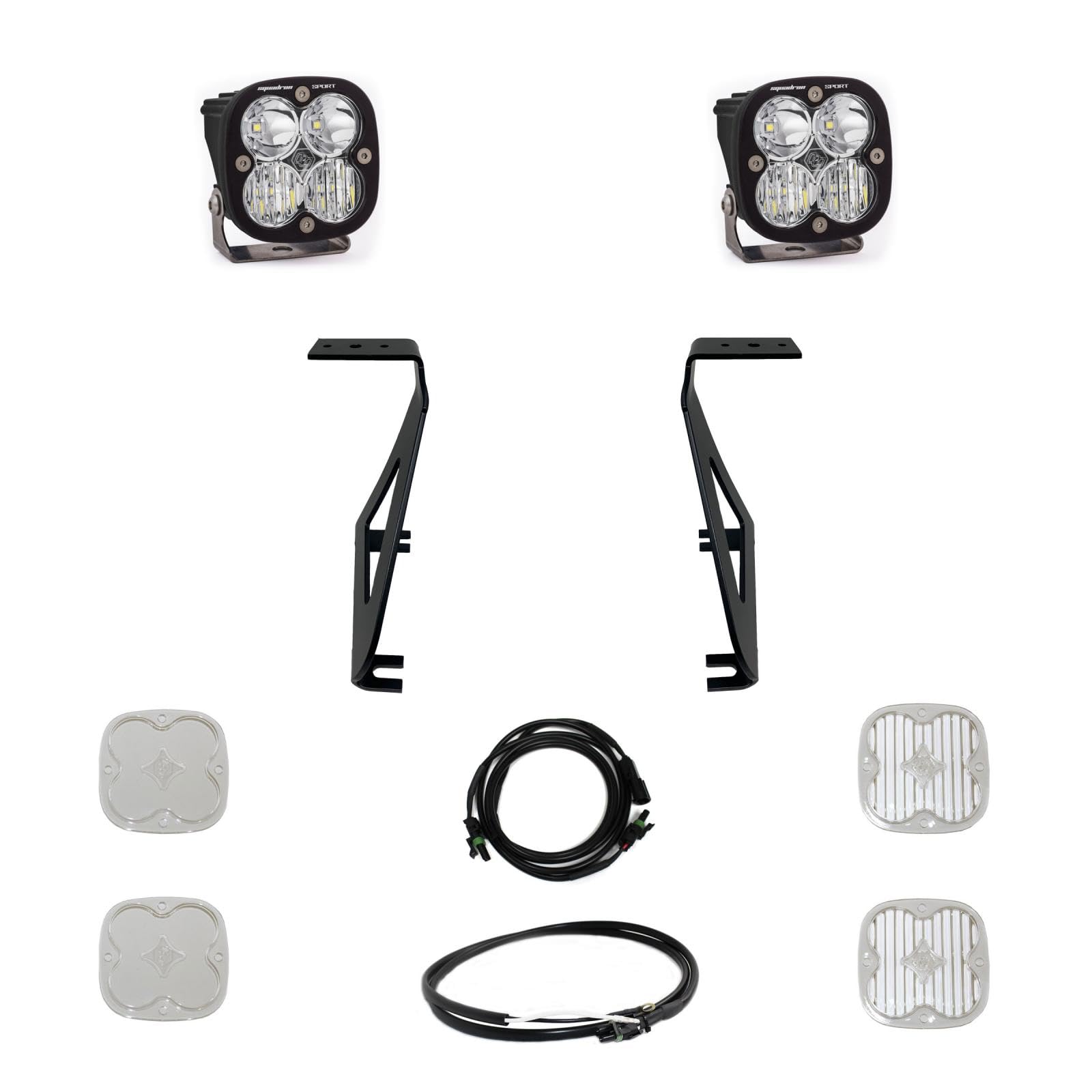 Squadron Sport Baja Designs LED A-Pillar Light Kit for Ford F-150 Raptor 2021+ Truck (Driving/Combo; Clear)