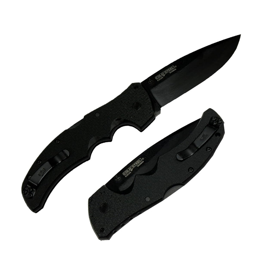 Recon 1 Series Cold Steel Tactical Folding Knife with Tri-Ad Lock and Pocket Clip - Made with Premium CPM-S35VN Steel, Spear Point, Black