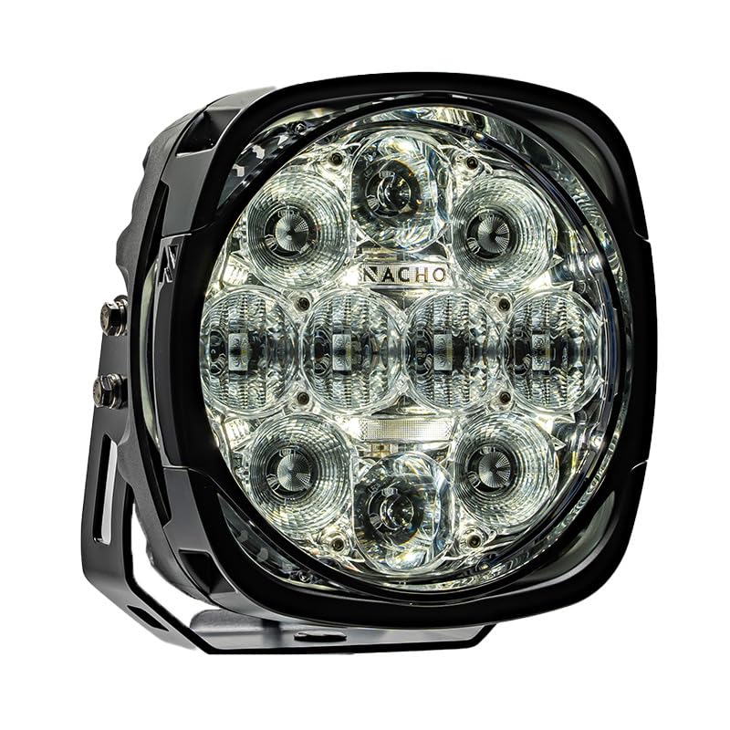 NACHO Grande PM611 4 LO Spot, Flood and Area Offroad LED Lightning 80W Effective Lumens 7,436 Peak Candela 120,164. Illuminate with style your 4x4 off road adventures - Individual