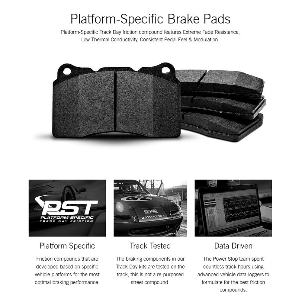 Rear Brake Kit Power Stop For Ford Transit Connect 2018-2023 [Model Specific] Track Day Spec High-Performance Brake Pads and Rotors TDSK8176