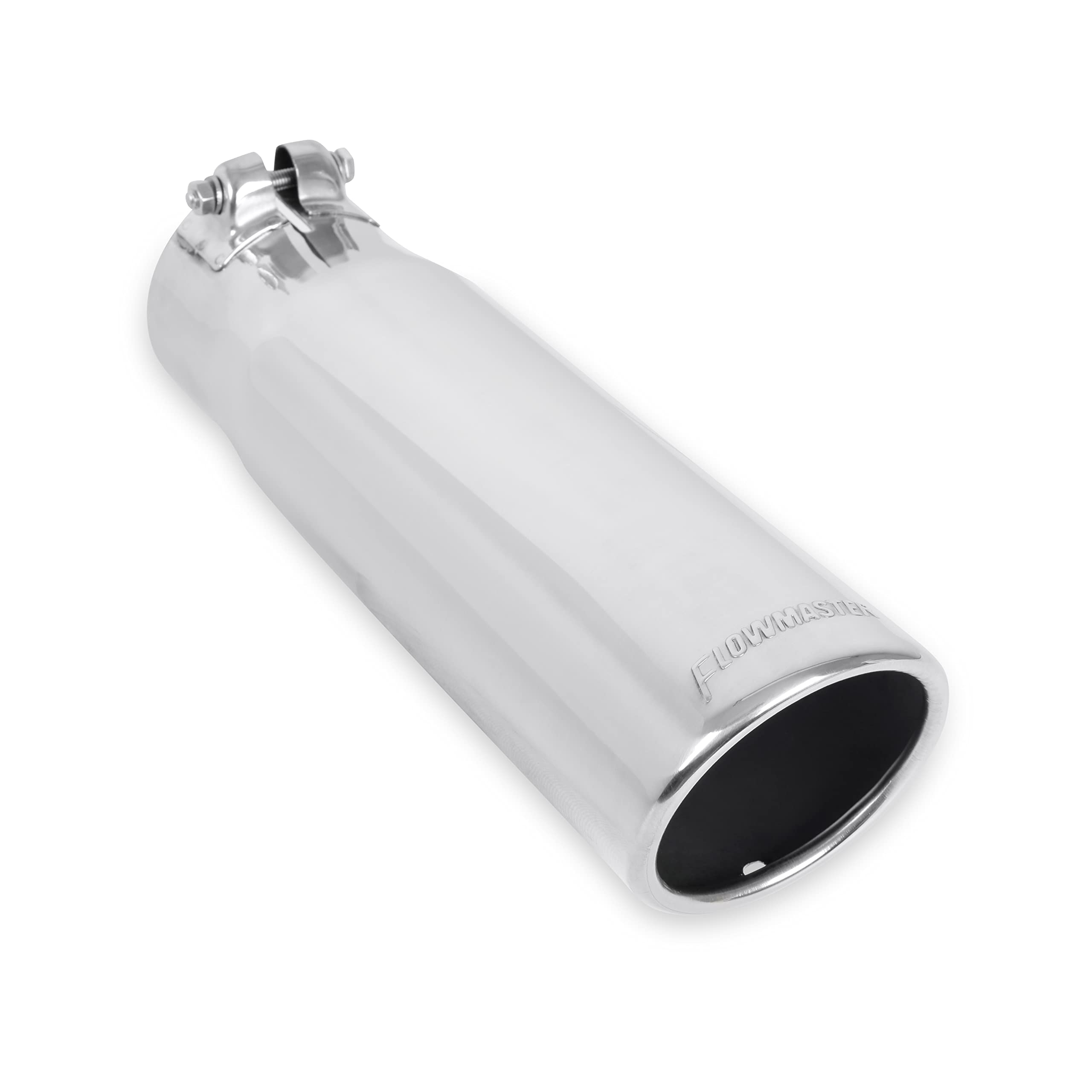 Flowmaster Exhaust Tip 15363 3.5 Inch Rolled Angle Polished 304 Stainless Steel Fits 3 Inch Tubing Clamp On