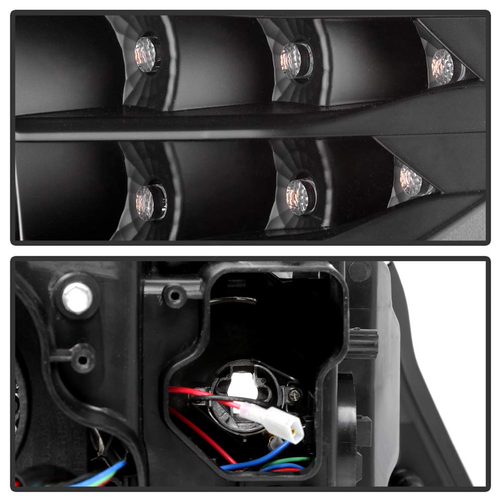 BMW E90 3-Series 09-12 Spyder Auto 3D Halo Projector Headlights Xenon AFS 4 Door