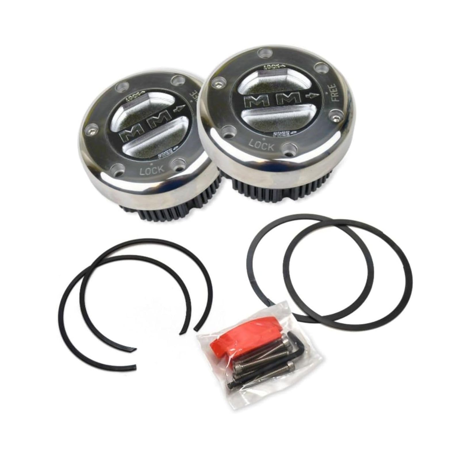 Pair of Premium Locking Hubs MILE MARKER 449S/S fits 1999-2004 F250 F350 F450 F550 | Reliable in Extreme Off Road Conditions | Replaces Original Equipment Manual or Automatic Hubs