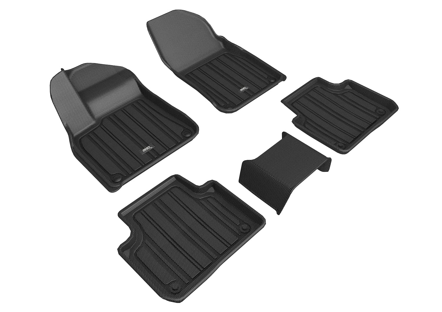 Custom Fit 3D MAXpider Elitect Floor Mat (Black) Compatible with Porsche Cayenne (9Y0) SUV 2019-2026 / Cayenne Coupe (9Y3) 2021-2026 - Full Set