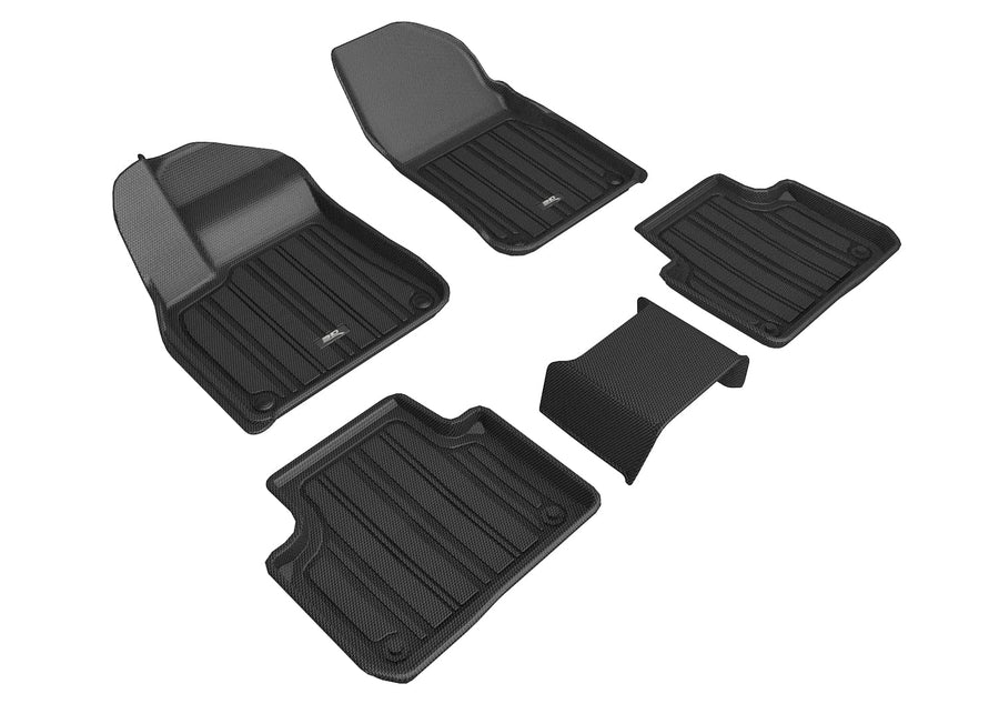 Custom Fit 3D MAXpider Elitect Floor Mat (Black) Compatible with Porsche Cayenne (9Y0) SUV 2019-2026 / Cayenne Coupe (9Y3) 2021-2026 - Full Set