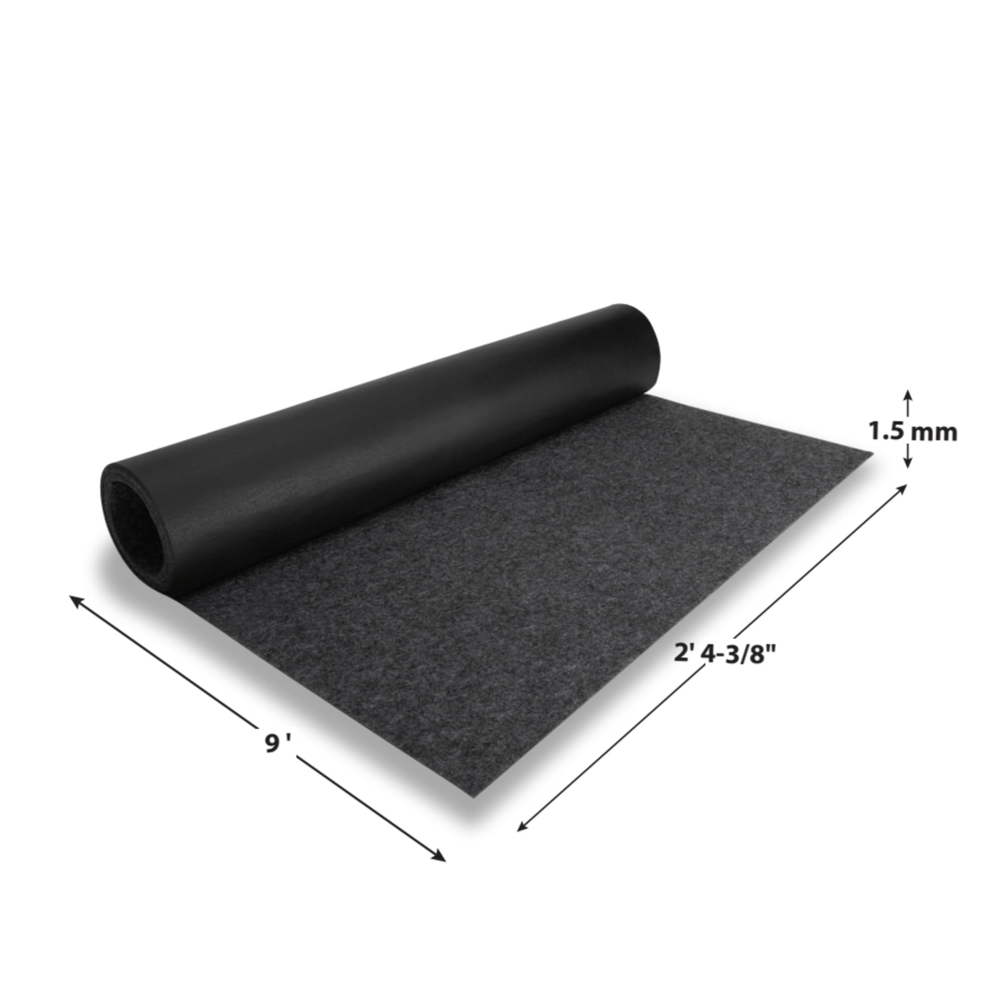 W88801 Performance Tool 9 by 2.4 Feet Premium Absorbent Garage Floor Mat for Under Car, Protects Garage Floor from Spills, Drips, Splashes and Stains. Durable, Reusable, Waterproof Rubber Parking Mats