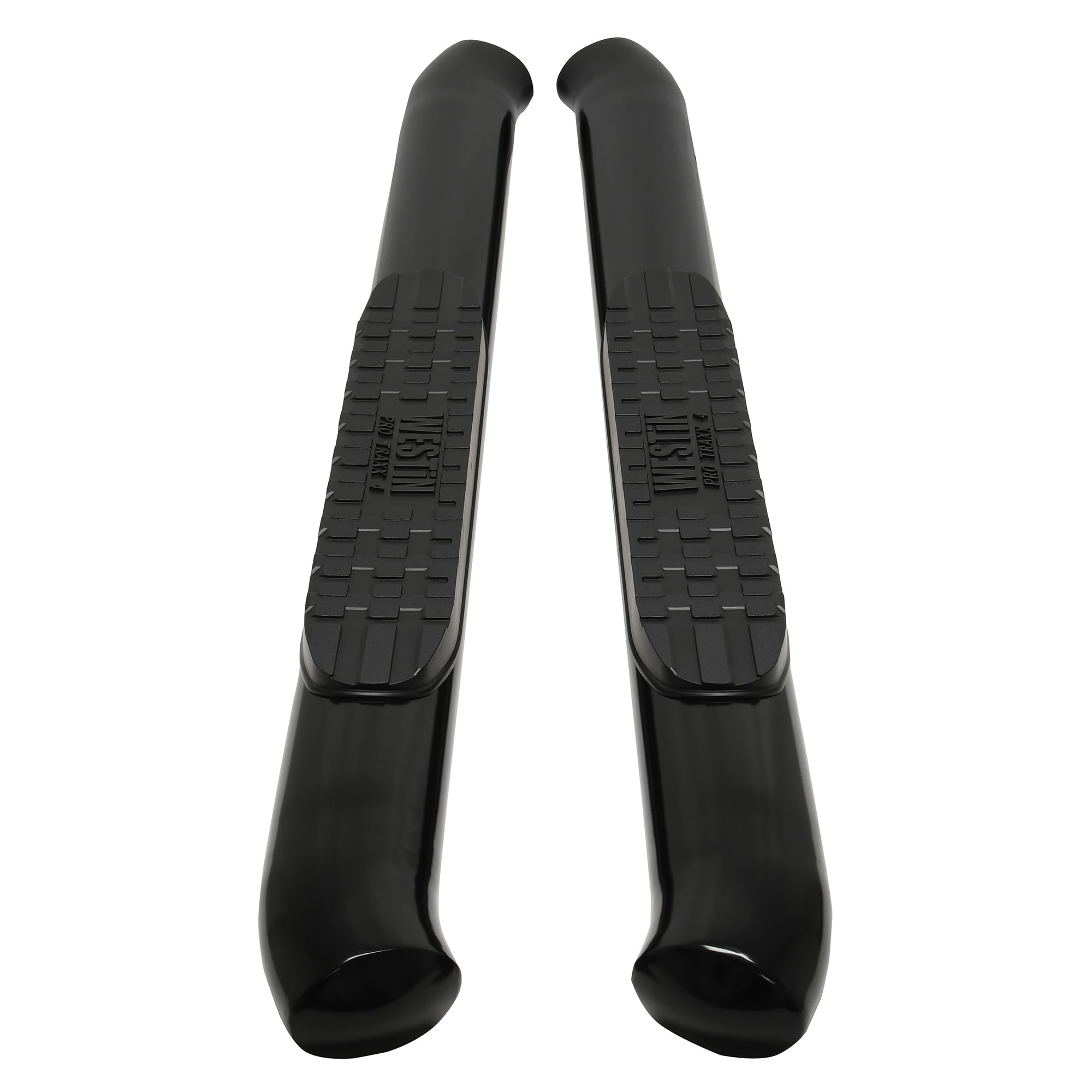 4in PRO TRAXX Oval Nerf Step Bars Black