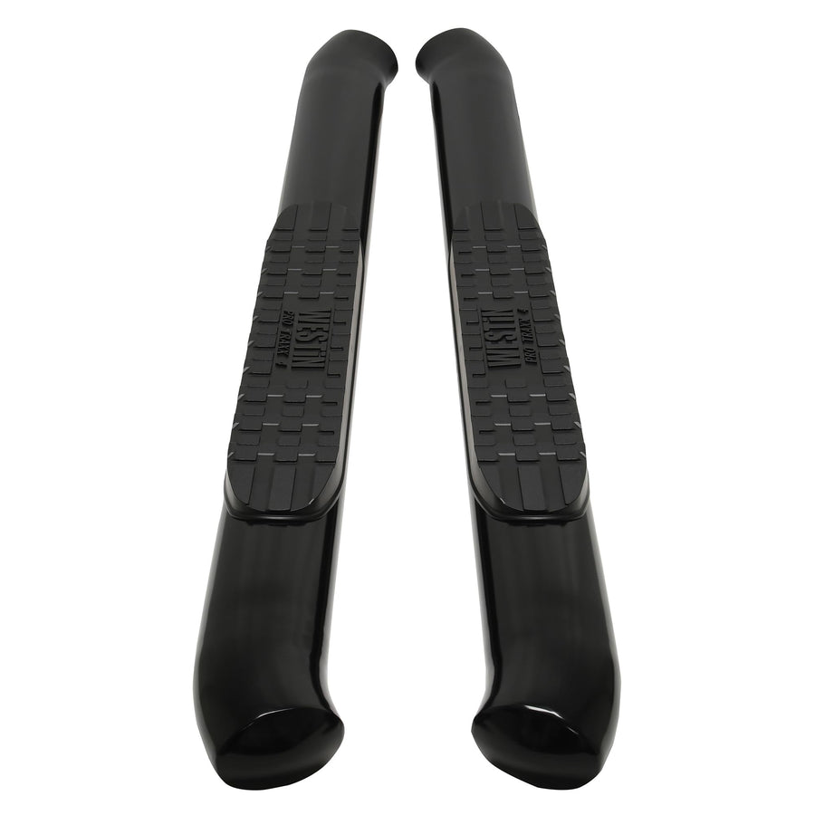 4in PRO TRAXX Oval Nerf Step Bars Black