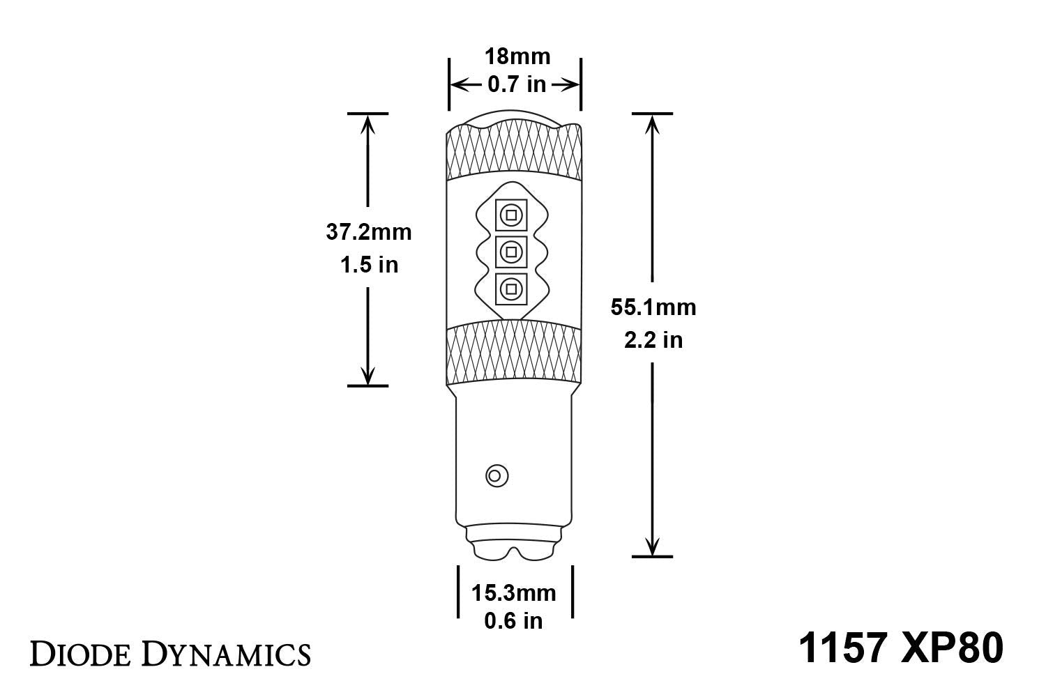 1157 XP80 Diode Dynamics Turn Signal LED Bulbs (Single), Red