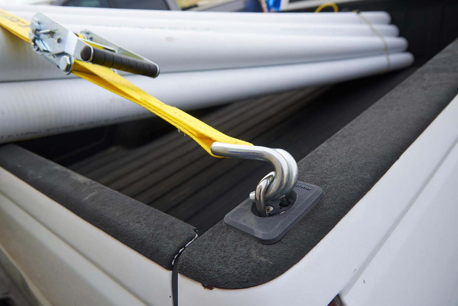 2" x 16' Heavy Duty Ratchet Tie-Down Keeper with Double J-Hooks - 3,333 lbs. Working Load Limit and 10,000 lbs. Break Strength