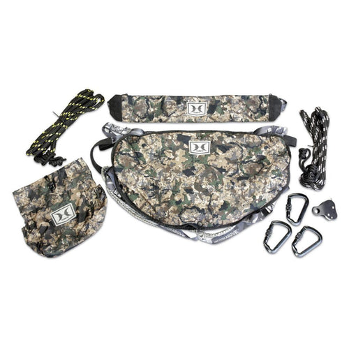 Lightweight Ultra Packable Helium Hammock Tree Saddle with Padded and Removable Seat Hawk Chaos Camo Pattern
