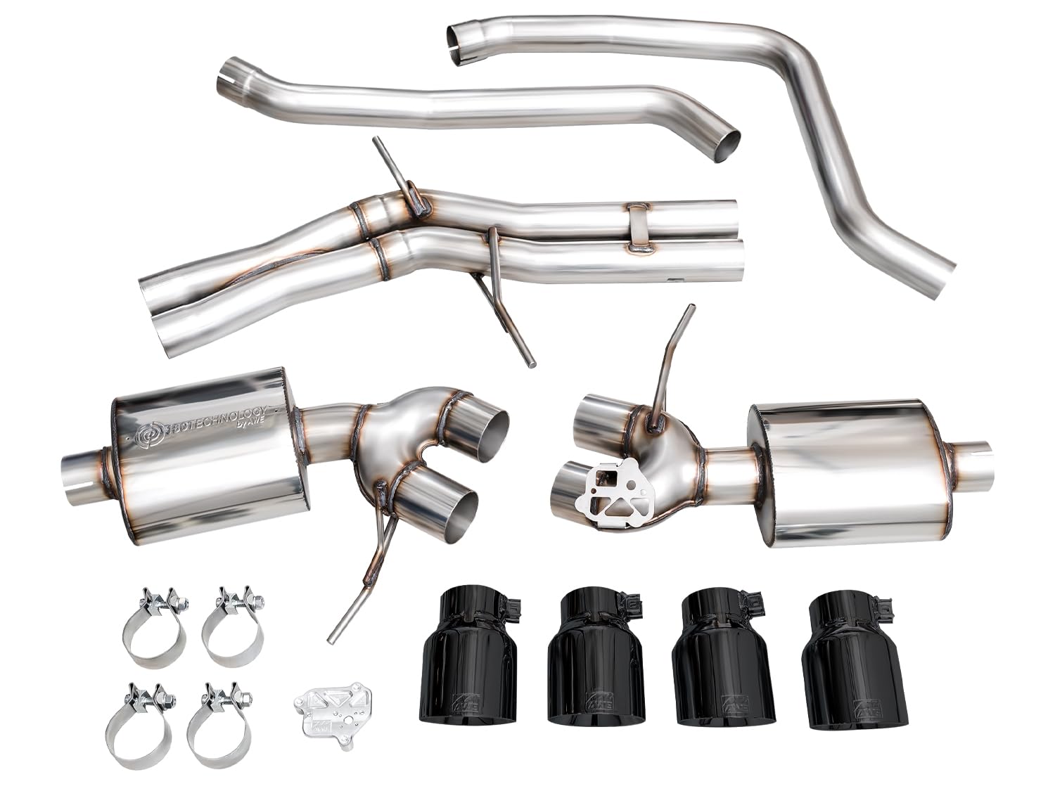 AWE Catback Touring Edition Exhaust for '22+ Porsche Macan 2.9TT - Diamond Black Tips (3015-43952)