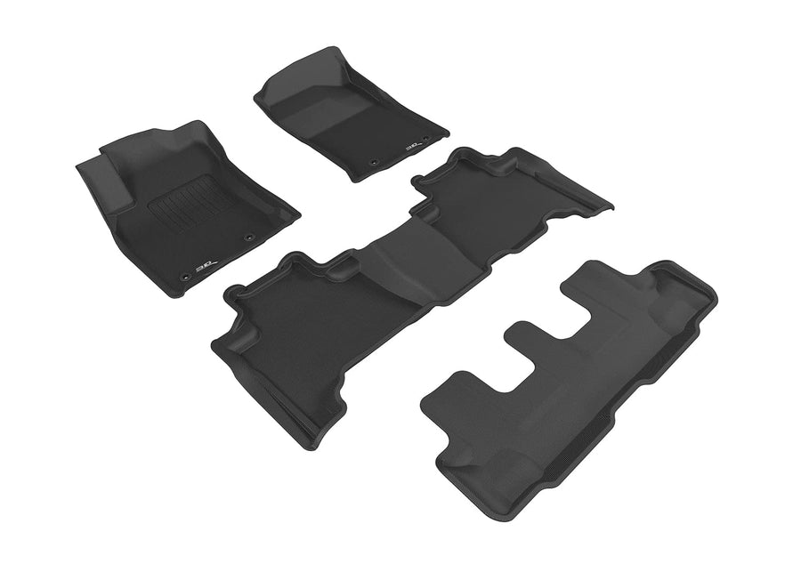 Custom Fit 3D MAXpider KAGU Floor Mat (BLACK) Compatible with LEXUS GX460 2014-2023 - Full Set