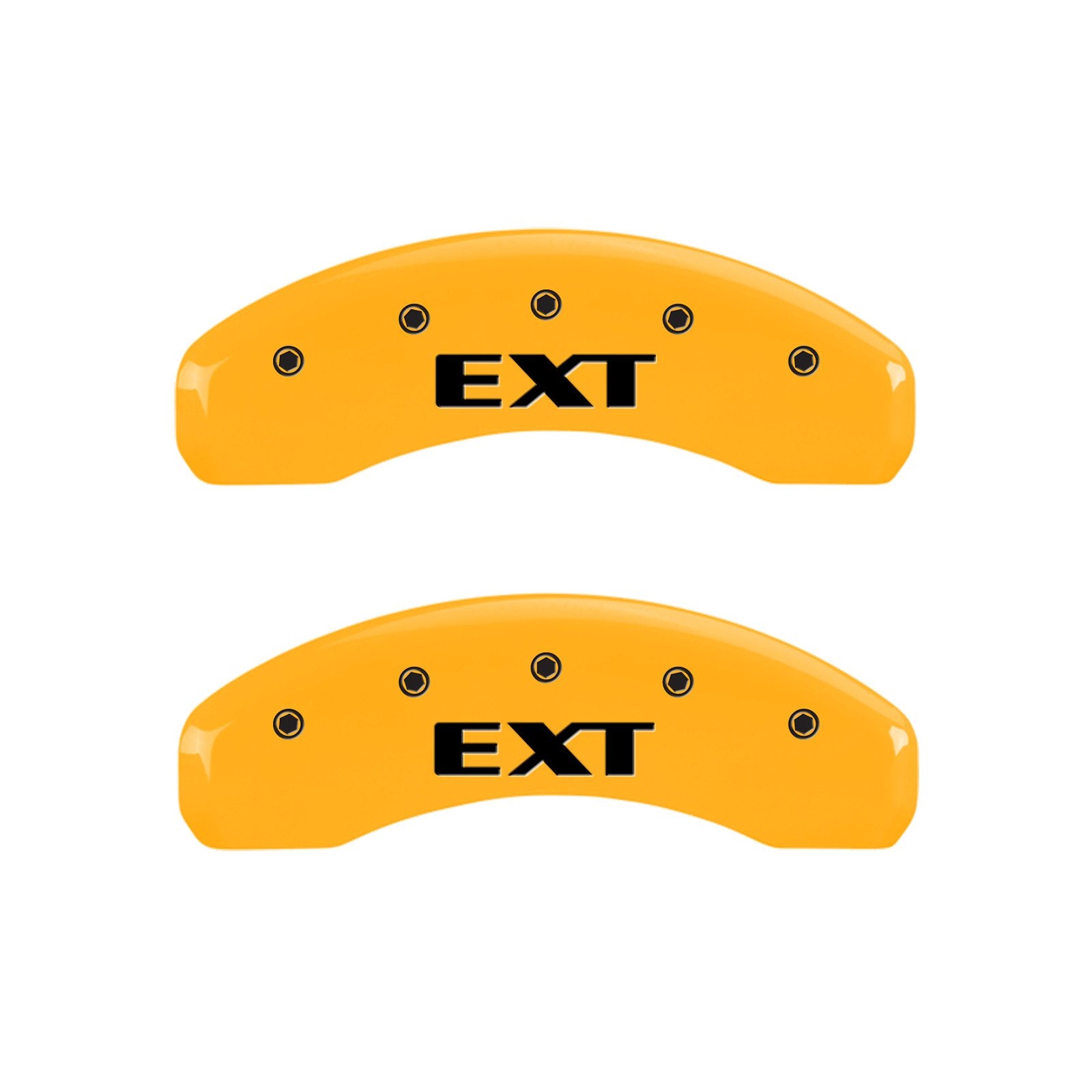Caliper Covers MGP - Brake Caliper Covers Compatible with 2007-2020 Cadillac Escalade (Requires 18"+ Wheels) Powder-Coated Finish, 4 PCS Front and Rear (Yellow - Escalade/EXT Engraving)
