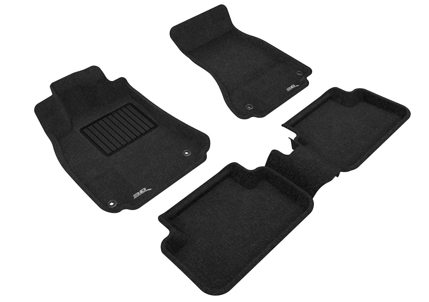 3D MAXpider Custom Fit All-Weather Floor Mats for 2009-2016 Audi A4 / S4 / RS4 Car Floor Liners Elegant Series (1ST & 2ND Row)