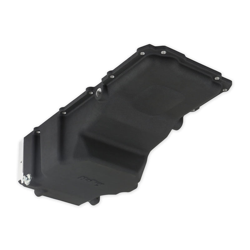 Holley LS Swap Oil Pan 302-3BK Additional Front Clearance Carbon Black Ceramic