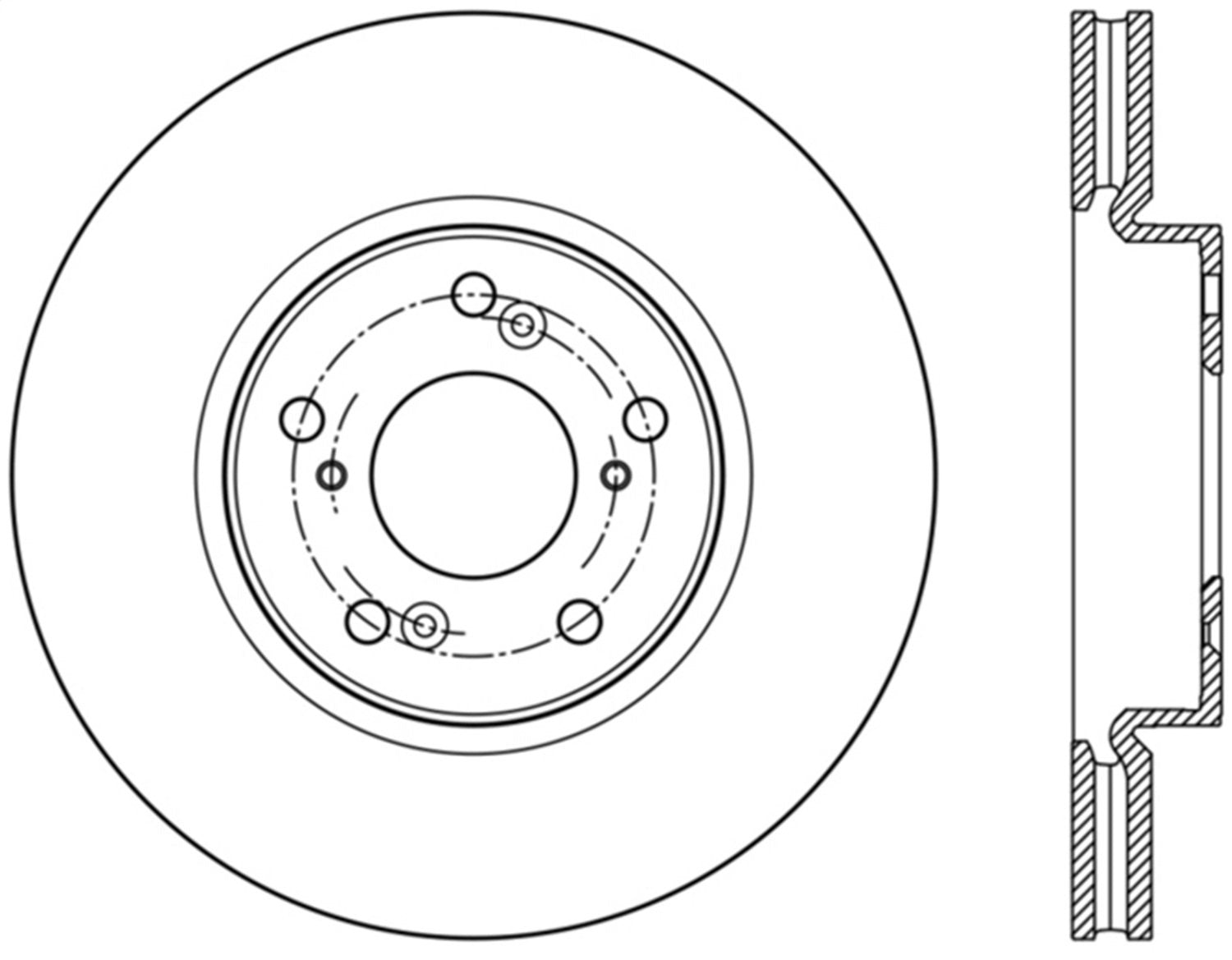 Front Left StopTech 126.40086SL Sport Slotted Brake Rotor