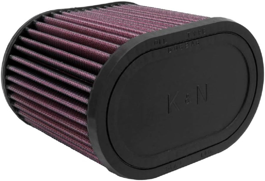 K&N Original High-Flow Lifetime Universal Clamp-On Air Filter: High Performance, Premium, Washable: Flange Diameter: 2.75 In, Filter Height: 5 In, Flange Length: 0.625 In, Shape: Oval, RU-1500