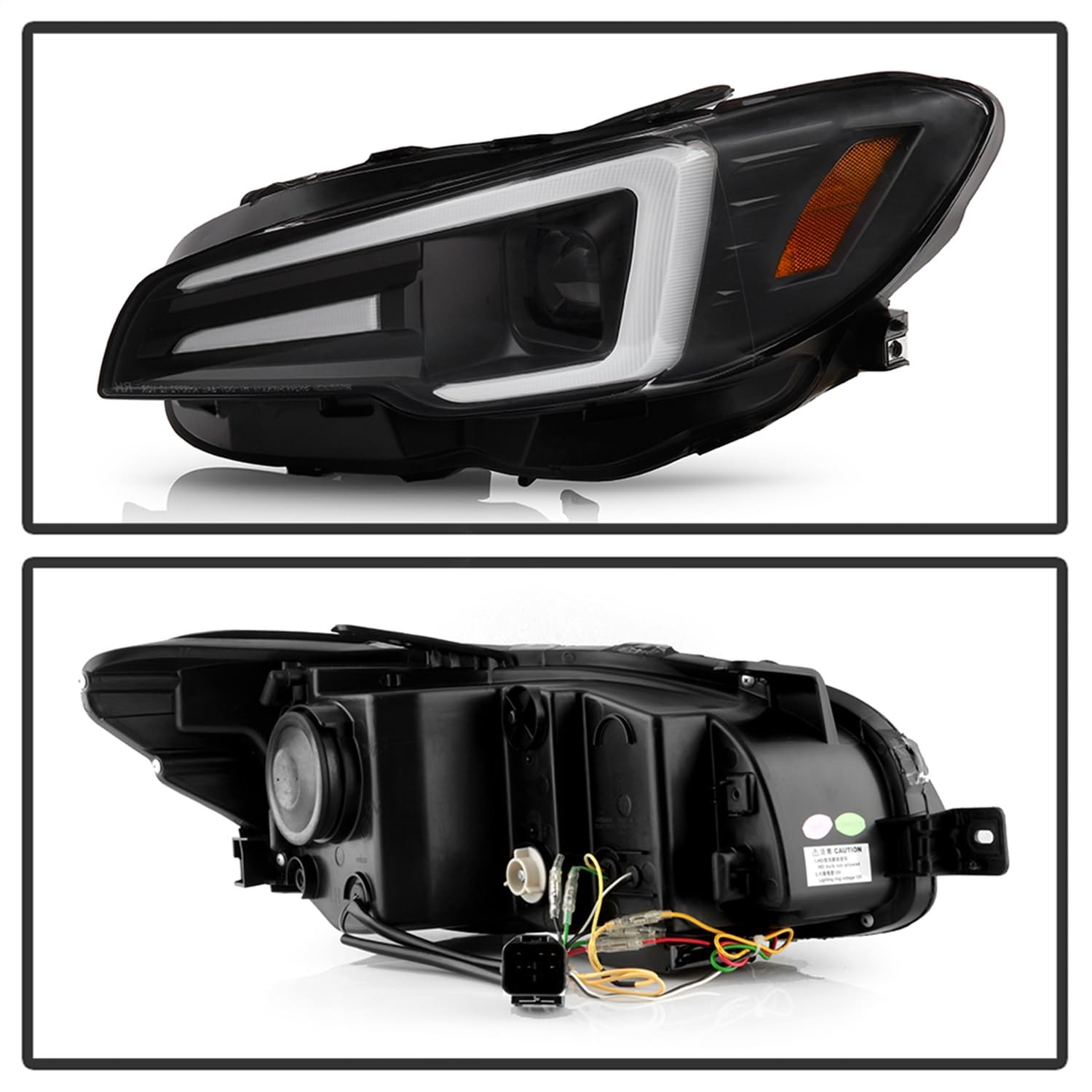 Projector Headlight Spyder - (PRO-YD-SWRX15SI-SBSEQ-BK)