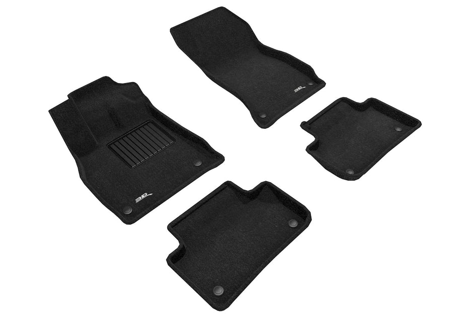 Custom Fit 3D MAXpider Elegant Floor Mats (Black) for Audi Q5/SQ5 2018-2026/Q5 Sportback 2022-2026/Q5 PHEV 2021-2026 - Full Set