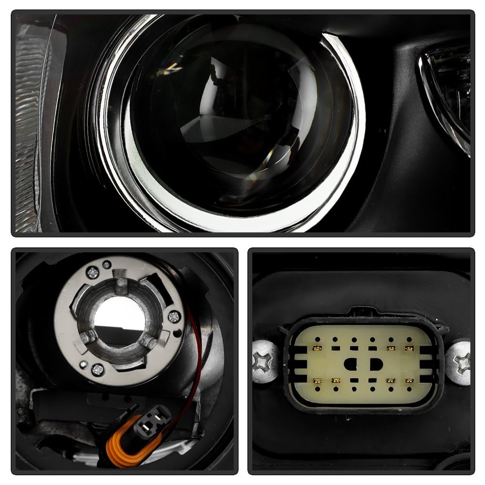 Chrysler 200 15-17 Spyder (POE) Halogen w/o LED DRL Chrome Trim 7 pins Headlight - OE Right
