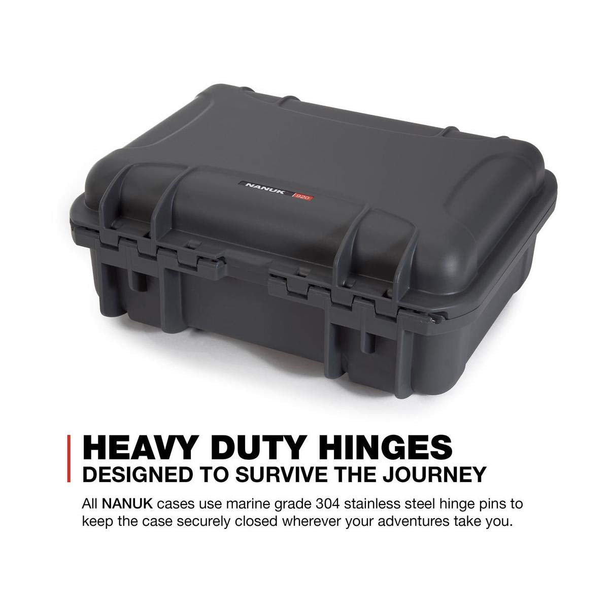 Hard-Shell Nanuk 920 Carrying Case with Foam Insert for DJI Mavic 2 Pro and Zoom, Graphite