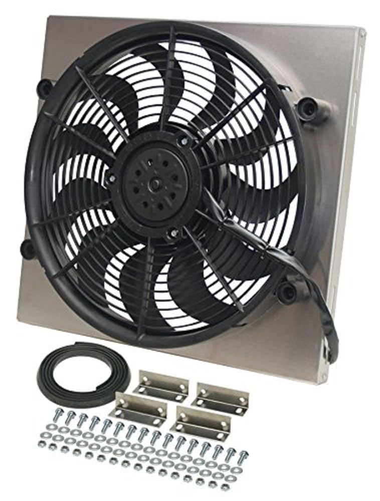 Black Derale 16819 High Output Single Radiator Fan