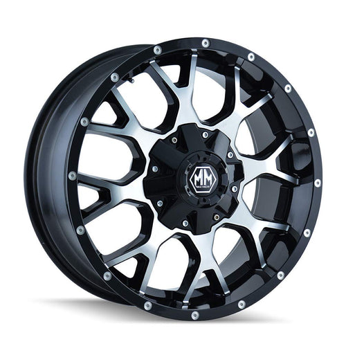 Warrior Mayhem 8015 Black Wheel with Machined Face (18x9"/10x114.3mm)