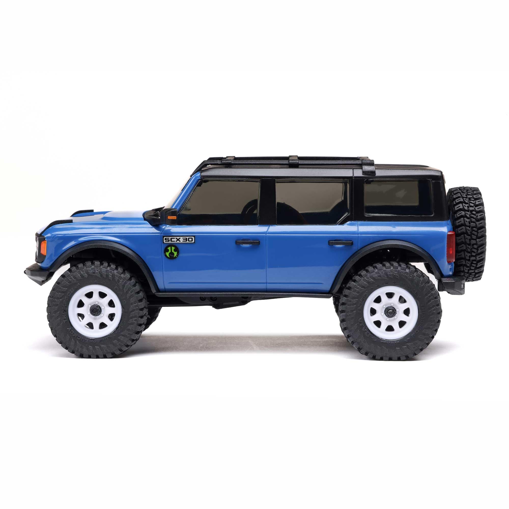 1/30 Axial SCX30 Ford Bronco 4X4 RTR Brushed Rock Crawler (Battery & Charger Included), Blue, AXI-2048T1