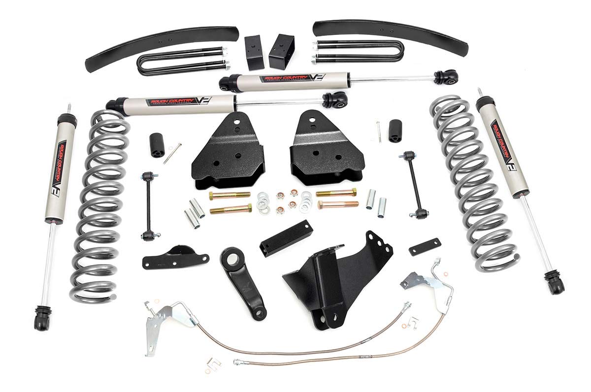 6" Lift Kit Rough Country w/V2 Shocks for 2008-2010 Super Duty | Gas - 59770