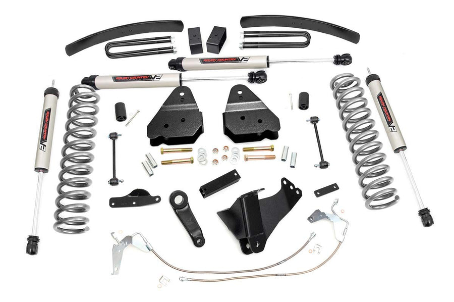 6" Lift Kit Rough Country w/V2 Shocks for 2008-2010 Super Duty | Gas - 59770