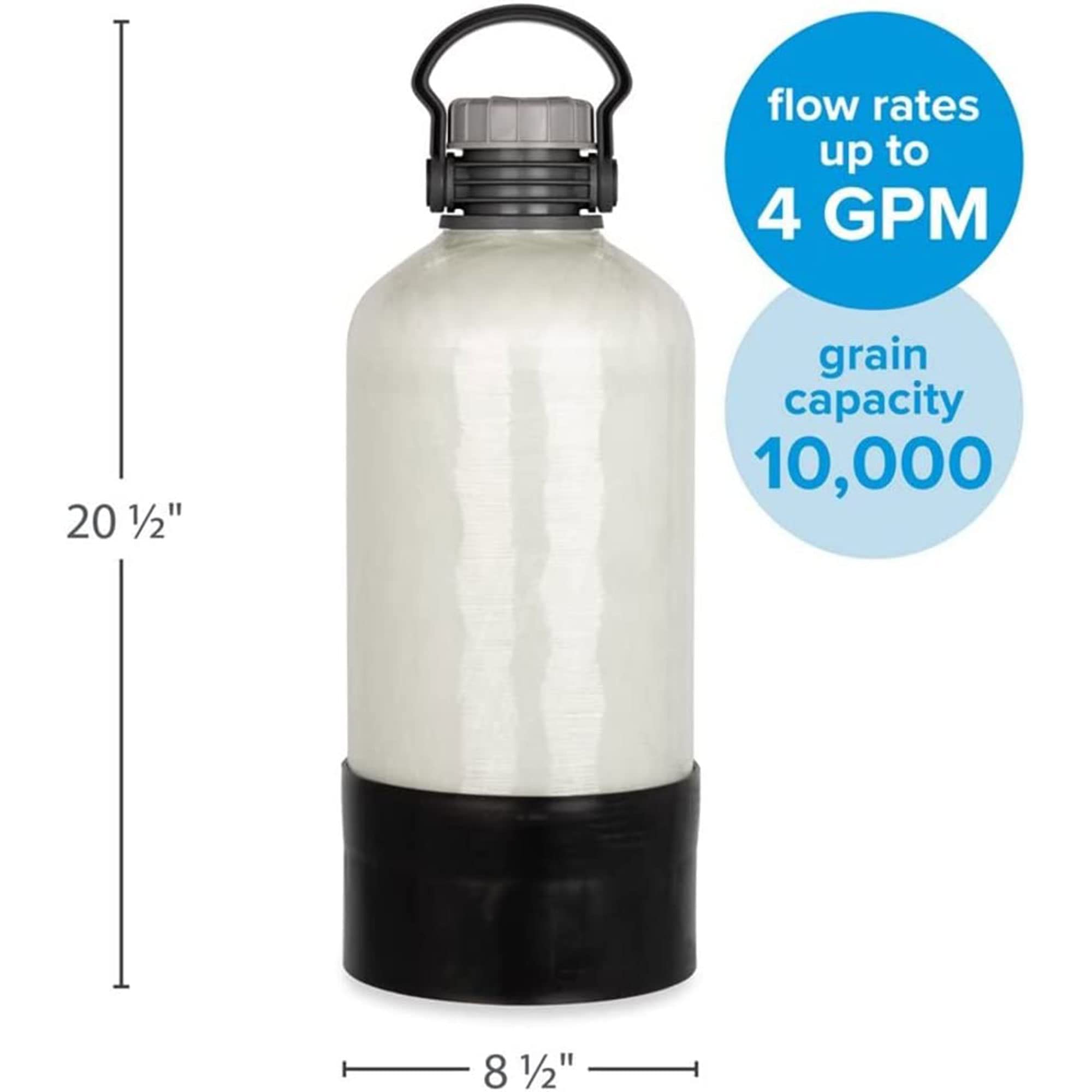 Camco Portable Water Softener TastePURE | Reduces The Hardness of Your RV or Boat's Water | Features a Compact Design (40655)