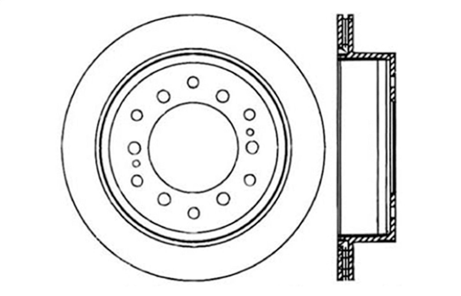 StopTech Sport 128.44128R Cross Drilled Brake Rotor (Rear Right), 1 Pack