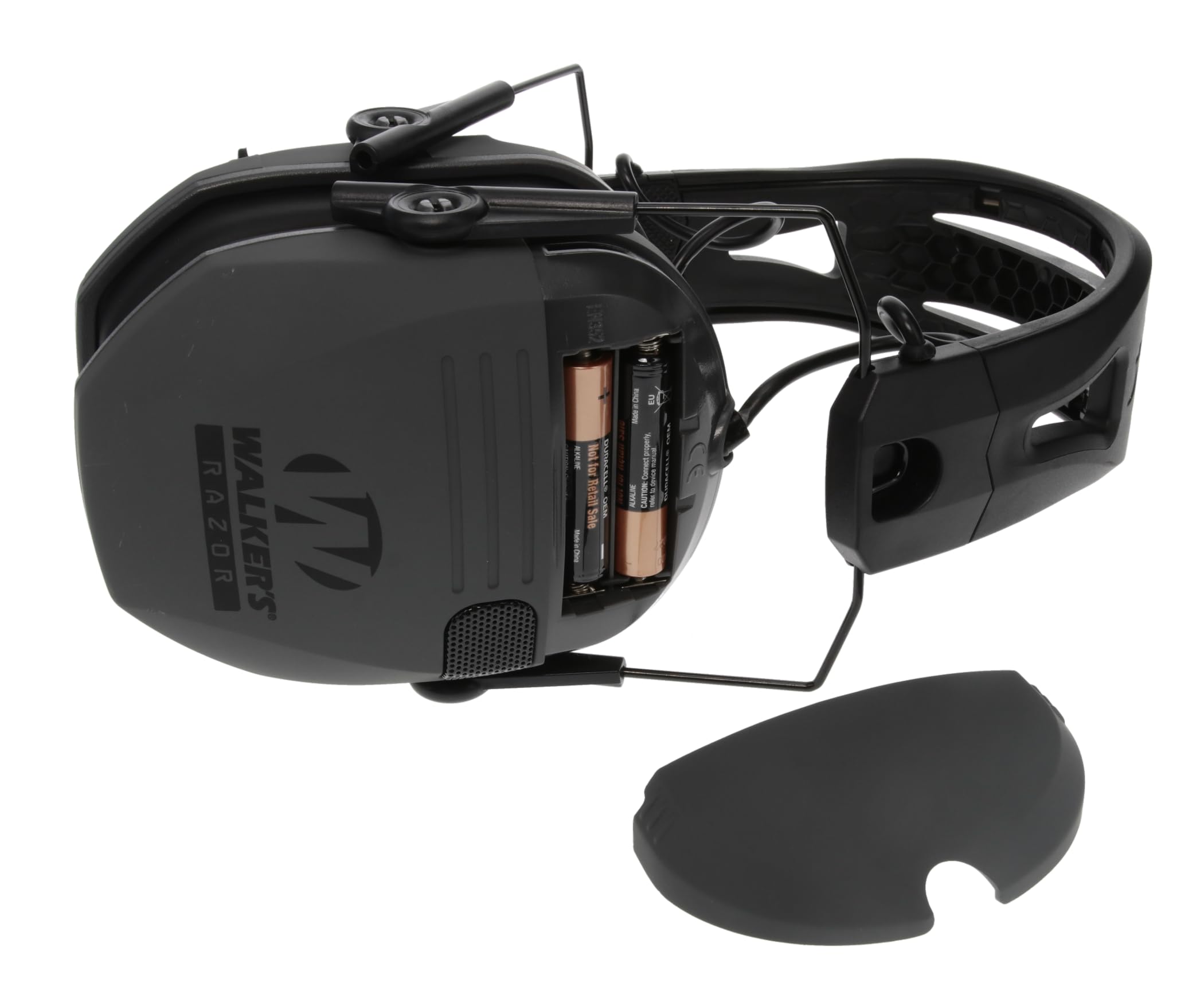 Razor Walker's Tacti-Grip Earmuffs- Battleship Grey, High Performance Silicone Composite Slip Free Headband- Natural Sound Clarity Full Dynamic Range 23NRR